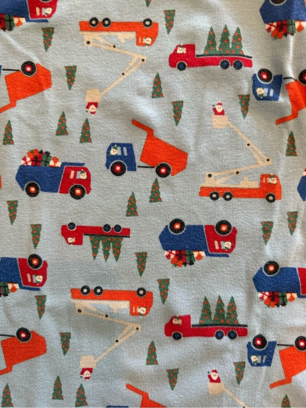 Hanna Andersson Snow Crew on Powder Blue Christmas Pajamas size 5